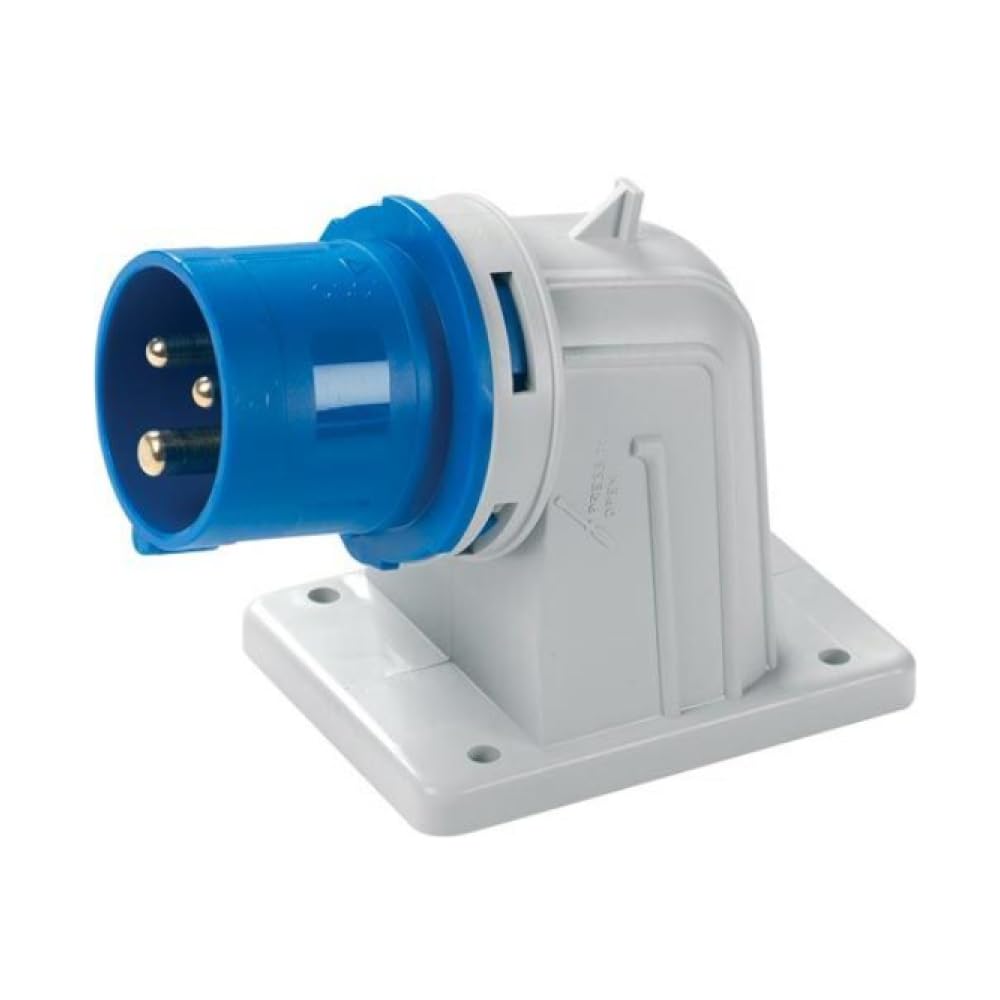 Fiche murale industrielle 220 V 230 V, 3 pôles 2P+T, 16 A, IP54 - Rosi 1001012