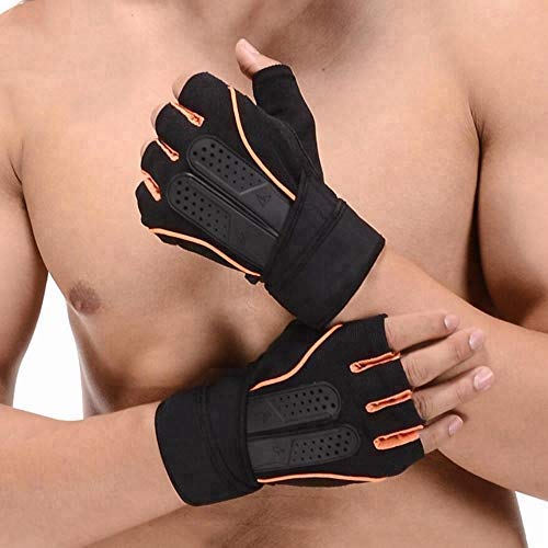 Leosportz Fitness Mens Gym Gloves with 12 inch Wrist Support and Anti Slip Grip Medium Size (B083QK4FD4) Amazon Price History, Amazon Price Tracker