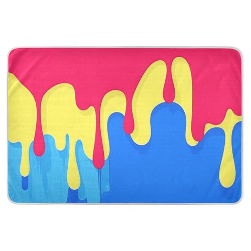 Flowing Pigment Red Yellow Blue Changing Pad Covers Soft Absorbent Diaper Changing Pad Changing Incontinence Pads for Baby Toddler Children , 52