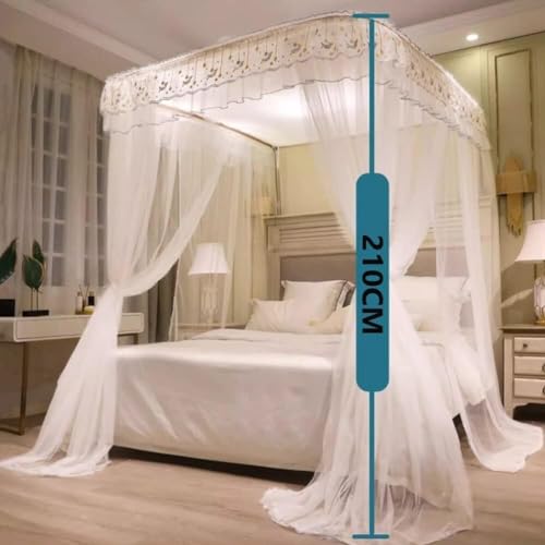Mosquitera con dosel para cama con estructura en U que frena insectos en dormitorios 4