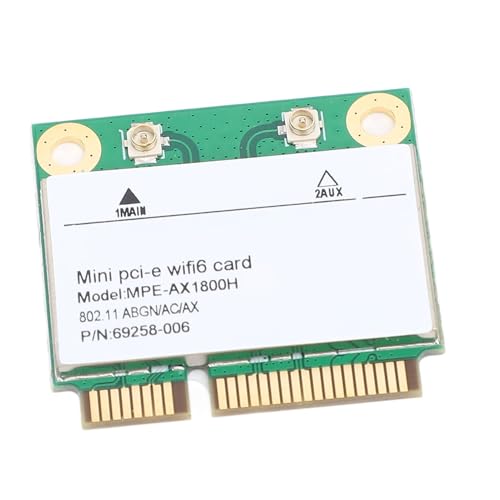 Tarjeta inalámbrica Jiawu Mini PCIe, 1800 Mbps, banda dual, Bluetooth 5.2, adaptador de red interno para laptop y sistemas compatibles miniatura 3