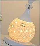 ABGRC Dekoracyjna luksusowa ceramiczna lampa stołowa, lampka nocna z grubym matowym szkłem, stylowa dekoracyjna lampa biurkowa do sypialni oszczędzająca energię