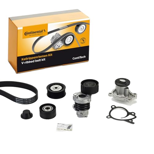 Courroie d'accessoires Continental 7PK1605WP1 haute résistance pour transmission silencieuse