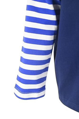 Image of Unique Baby Boys Shirts for Kids and Toddlers Striped Layered Long Sleeve with Embroidery