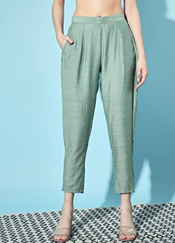 Women's Silk Chikankari Kurta Pant & Dupatta Set4