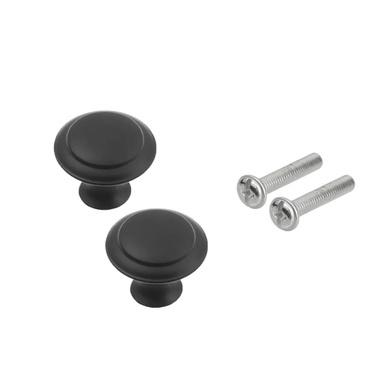 bogniga Handle Knob 30pcs Furniture Fitting Round Cabinet Knobs Kitchen Cabinet Drawer Pull Handle with Screw Wardrobe Furniture Hardware(30mm-Black)