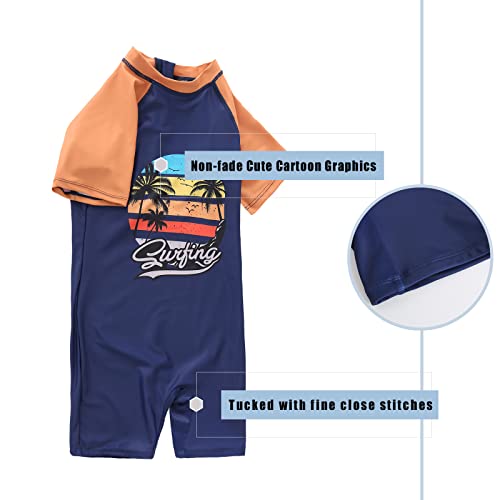 Big Boys Rash Guard Swimsuits One Piece Short Sleeve Swim Shirt For Kids Upf 50+ Sun Protection Bathing Suits Surfing Size 14/12-14 Years #TOP3