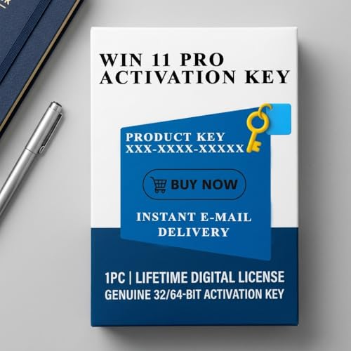 Image of WIN 11 Professional (PRO) Lifetime Digital License, 1 PC Activation Key, 32 /64-Bit Compatible, Instant Email Delivery, Unlimited Reinstallations [OS Key Card]