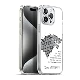 Head Case Designs sous Licence Officielle HBO Game of Thrones Vents Blancs Graphisme Coque en Gel [Protection de Qualité Militaire] Compatible avec Apple iPhone 15 Pro Max Et Compatible avec MagSafe