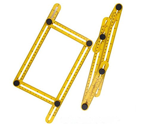 (Upgrade) Template Tool, With Metal Screw Threads Measures All Angles and Forms for Handymen, Builders, Craftsmen and DIY-ers