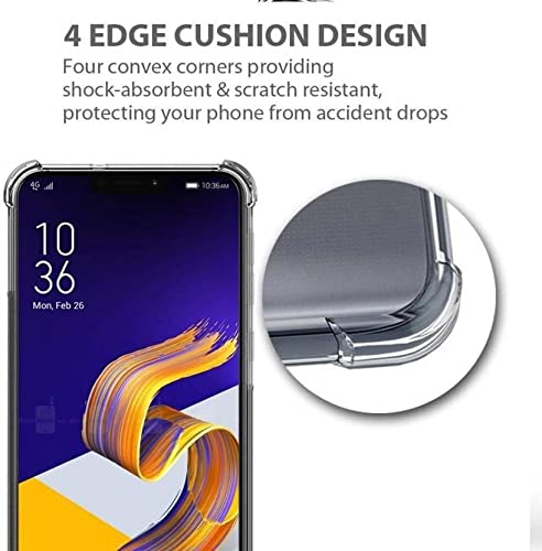 Image of Hybrid Clear Back Case Cover for Asus Zenfone 5Z (ZS620KL) | Shockproof Design | Camera Protection Bump | Bumper Case Cover for Asus Zenfone 5Z (ZS620KL) (Transparent)