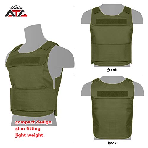Wartechgears Discreet Vest Med-2Xl 10"X12" Fully Adjustable Law Enforcement Trainer Weight (Green) #TOP2