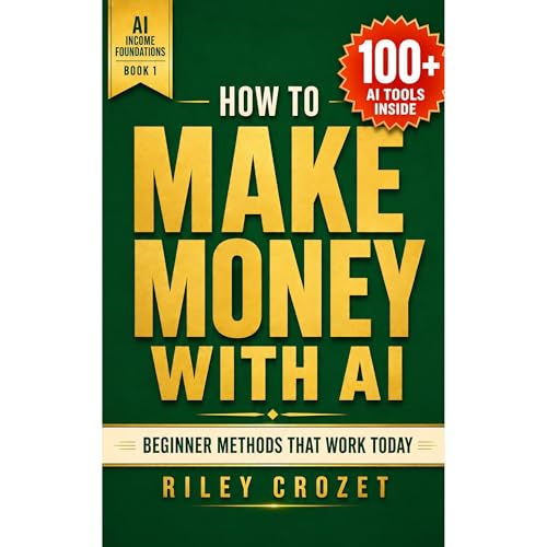 HOW TO MAKE MONEY WITH AI Audiolibro Por RILEY CROZET arte de portada