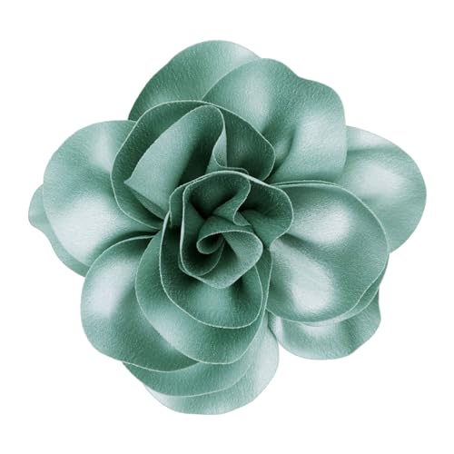 Image of Dainty Satin Fabric Flower Brooches for Women Large Rose Floral Brooch for Party Dance Wedding Banquet Elegant Camellia Fashion Brooch Pin for Women Girl 5.5inch