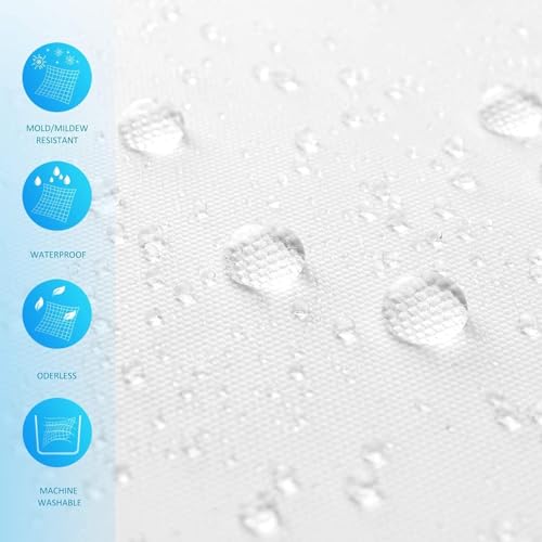 Rideau de douche imperméable 180x180 cm en polyester lavable Noël