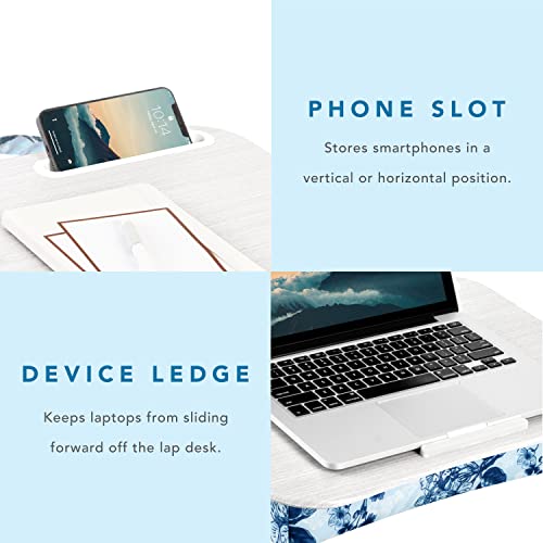 Lapgear Xl Designer Lap Desk With Phone Holder And Device Ledge - Blue Blossoms - Fits Up To 17.3 Inch Laptops - Style No. 45533 #TOP3