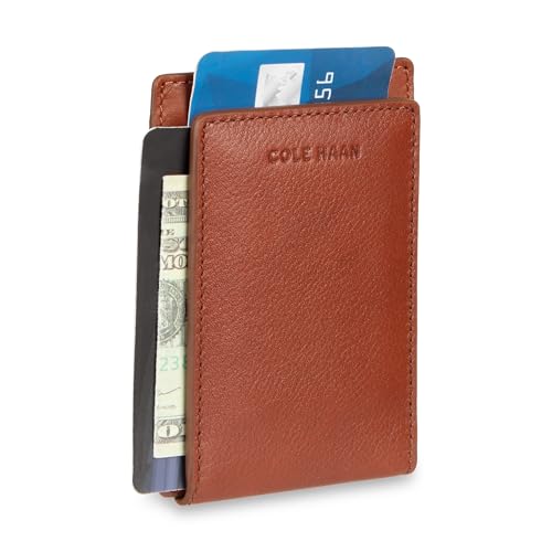 Image of Cole Haan Men's Leather Slim Magnetic Front Pocket RFID Wallet