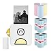 Bisofice Poooli Imprimante Photo Portable L1 Mini Imprimante Thermique BT sans Fil pour Reçus Étiquette Autocollant avec 10 Rouleau de Papier Thermique Compatible avec Smartphone Android iOS