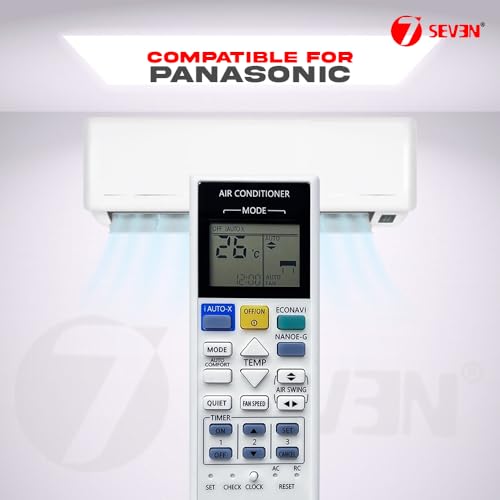 Image of 7SEVEN Compatible for Panasonic AC Remote Original 157 Inverter Model 1 1.5 2 Ton Split or Window Air Conditioner