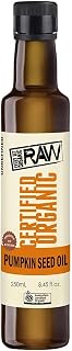 Every Bit Organic Raw Pumpkin Seed Oil 250ml Cold Pressed, Rich in Omega 3, Vitamin A, B, E, K, Organic Gluten Free Vegan, Ideal for Dressings, Drizzling and Light Cooking