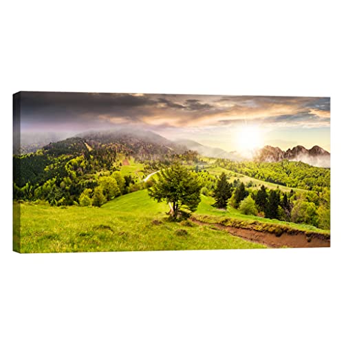 Tableau phosphorescent nature 60x120cm lueur poétique