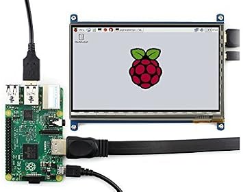 Waveshare 7inch Capacitive Touch Screen LCD Compatible with Raspberry Pi 5/4B/3B+/3A+/2B/B+/A+/Zero/Zero W/WH/Zero 2W CM3+/4 1024600 Resolution HDMI IPS Low Power Consumption Supports Windows
