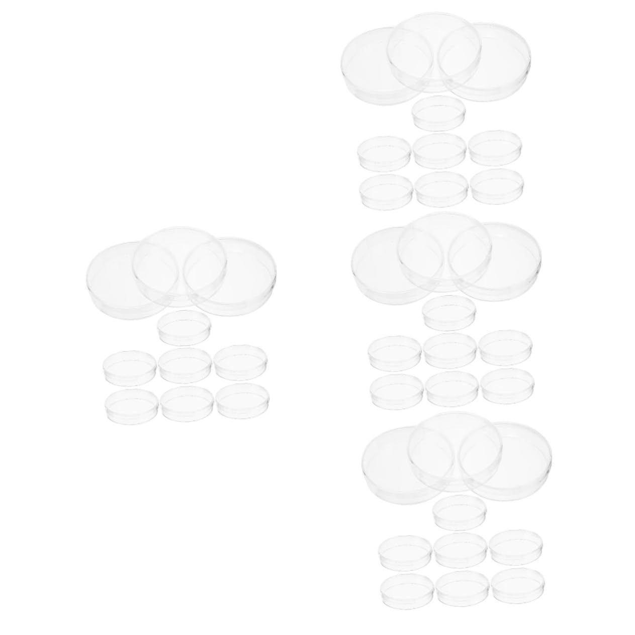 iplusmile 40pezzi Piastre Petri Trasparenti Con Coperchio Laboratorio Cultura Tissutale Resistente e Pratica Per Esperimenti Scientifici e Educazione