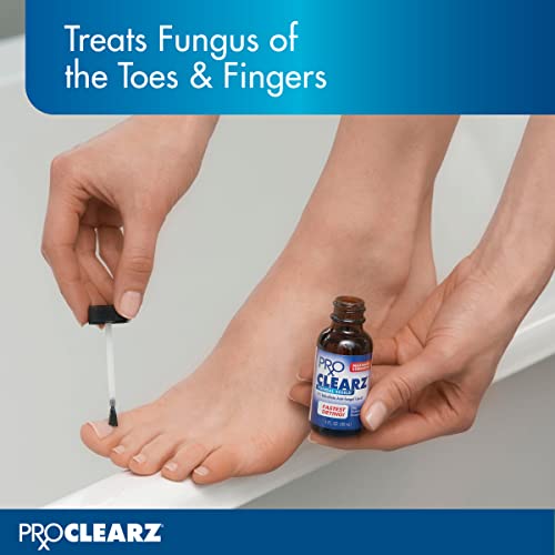 ProClearz Fungal Shield Maximum Strength Brush-On Anti Fungal Liquid, Nail Fungus Treatment for Toenail & Fingernail, 1 Ounce Bottle (Pack of 2)