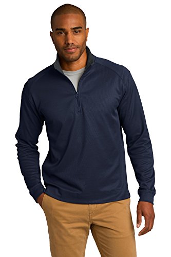 Port Authority Men's Vertical Texture Quarter-Zip Pullover at