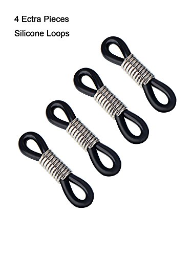 Toodoo 2 Pieces Glasses Chain For Women Beaded Eyeglass Straps Lanyards Sunglasses Holder Chain With 4 Pieces Silicone Loop (Color Set 1) #TOP2