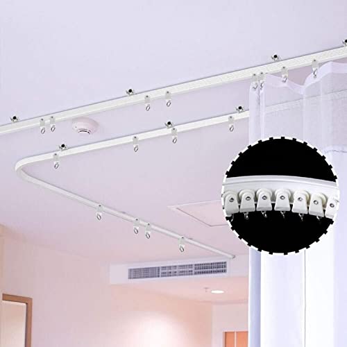 Trintion 4.5M Curtain Track Rail Plastic metal Cuttable Bendable Bay Windows Caravan Room Divider Ceiling Track - Image 8