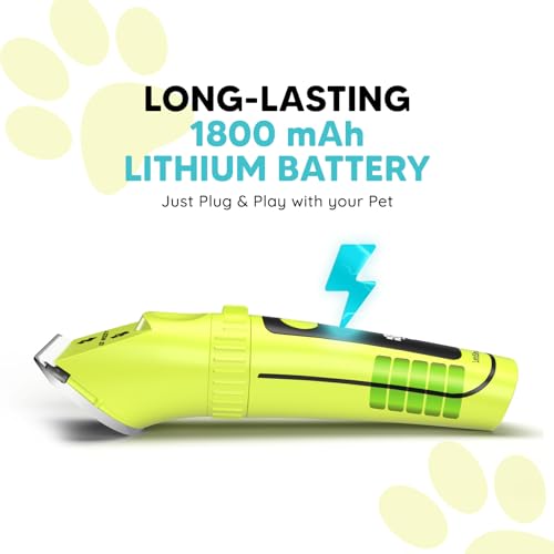 Image of LetsShave EZ-WIZZY Pet Trimmer Plus for Dogs & Cats | Quiet Grooming Clippers | Ceramic Blades | 5-Level Adjustable Blade + 4 Combs | Cordless & Corded | 180 Min Runtime | LED Display | USB-C Charging