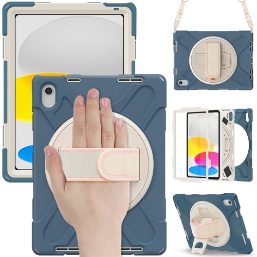 Étui pour iPad 2025 11 pouces avec coque silicone et double protection antichoc J
