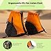 Menolana Snow Ankle Gaiters Boot Covers Wear Resistant Mountaineering Shoes Covers for Climbing Backpacking Skiing Adults, Orange