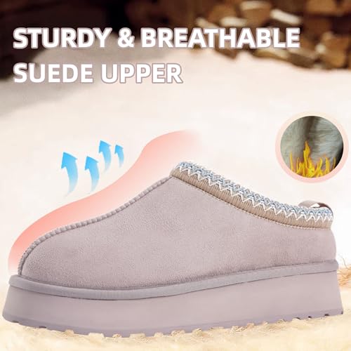 Platform Slippers Mini Boots for Women Fleece Lined Booties Anti-Slip Snow Slippers for Women Outdoor3