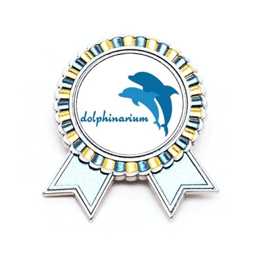 Pin's en forme de dauphin bleu océan, l'accessoire en métal M idéal pour personnaliser un sac