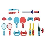 Sports Pack Paquete de accesorios Nintendo Switch OLED Juegos deportivos, raquetas de tenis, palos de golf, espadas Chambara, correa para la pierna de...