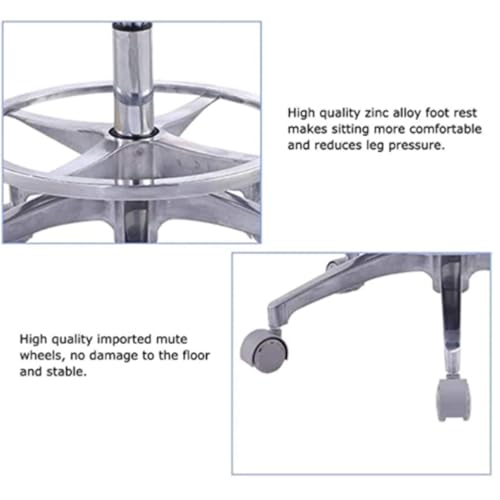 Tabouret dentaire réglable en cuir PU avec roulettes pour cabinet médical - 6