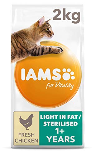 IAMS for Vitality - Alimento esterilizado para Gatos esterilizados/castrados a Partir de 1 año con Pollo Fresco, 2 kg (el Embalaje Puede Variar)