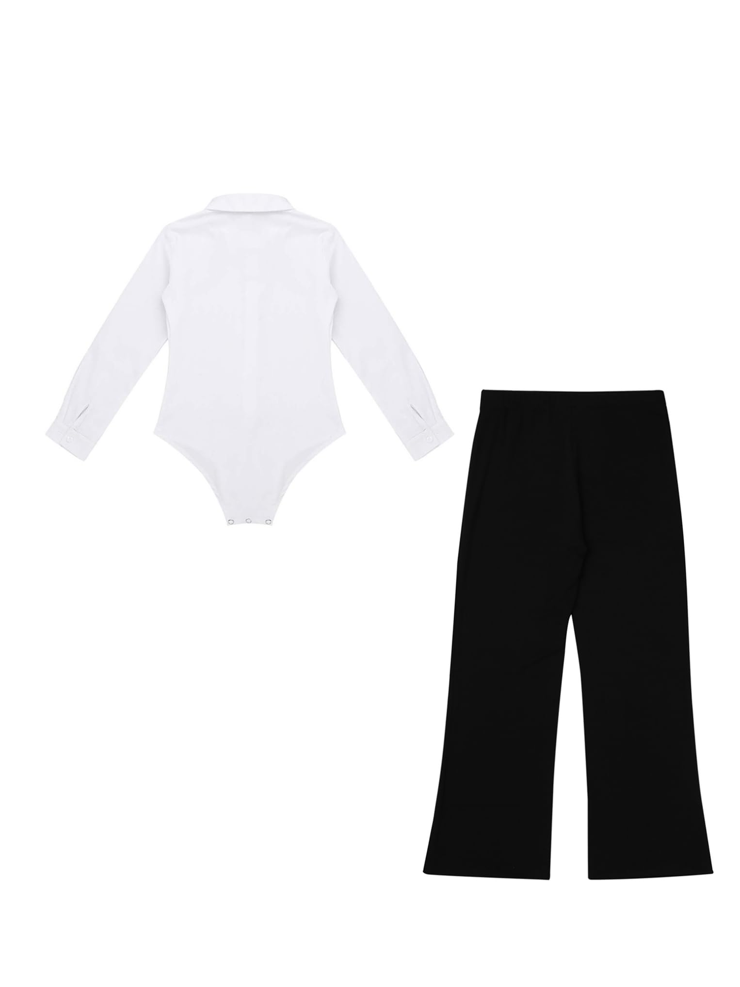 Oyolan Enfant Garçon Justaucorps Danse Latine Body Chemise et Pantalon Danse de Salon Jazz Tenue Patinage Artistique Gymnastique