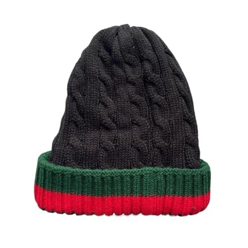 Bonnet en velours de qualité supérieure avec maille tricotée épaisse pour l'hiver