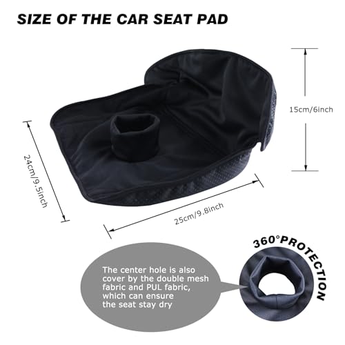 Image of Piddle Pads, Multi-use and Leak Free Lines for Baby Stroller, High Chair & Car Seat, Waterproof Toilet Training Seat Covers for Toddles (Black (2 Pack))