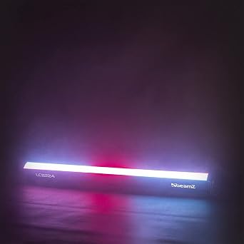 BeamZ LCB224 LED Light Bar Package with Four RGB Wall Washer Bars, DMX Controller, Soft Carry Cases & Cables – Complete DJ & Event Lighting System