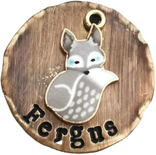 Fox Dog Tag, Pet ID Tag, Pet Tag, Dog Tags, Pet Tags, Dog Tag, Dog Tags for Dogs, Hand Stamped Tags, Pet Tag, Cat Tag (1")