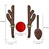 MOMONI Premium Reindeer Car Kit Antlers, Nose, Tail- Rudolph Set Reindeer Christmas Decoration Car Costume Auto Accessories #2