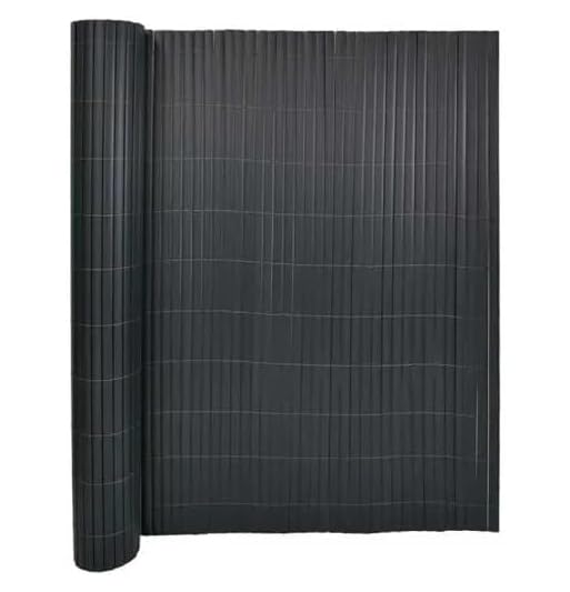 Canisse PVC occultant double face 1,5x5m gris - Kit complet avec fixation