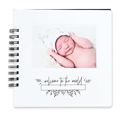 Baby Memory Book: Minimalist, A Simple, Black and White Baby's Fi...