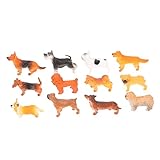COSMEVIVI Ornements 12 Mini Figurines De Chien Modèles Danimaux Réalistes pour La Décoration De Teckel