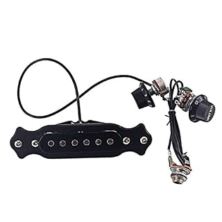 Alnicov Micro magnétique pour guitare acoustique avec vis de montage et bouton Noir - Les Beatles, Paul McCartney, John Lennon, RIngo Starr, George Harrison Alnicov Micro magnétique pour guitare acoustique avec vis de montage et bouton Noir – Image 2