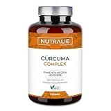 Cúrcuma Orgánica con Jengibre y Pimienta Negra (1420mg x Dosis) - Curcumina y Piperina - Turmeric Cúrcuma BIO -120 Capsulas Nutralie